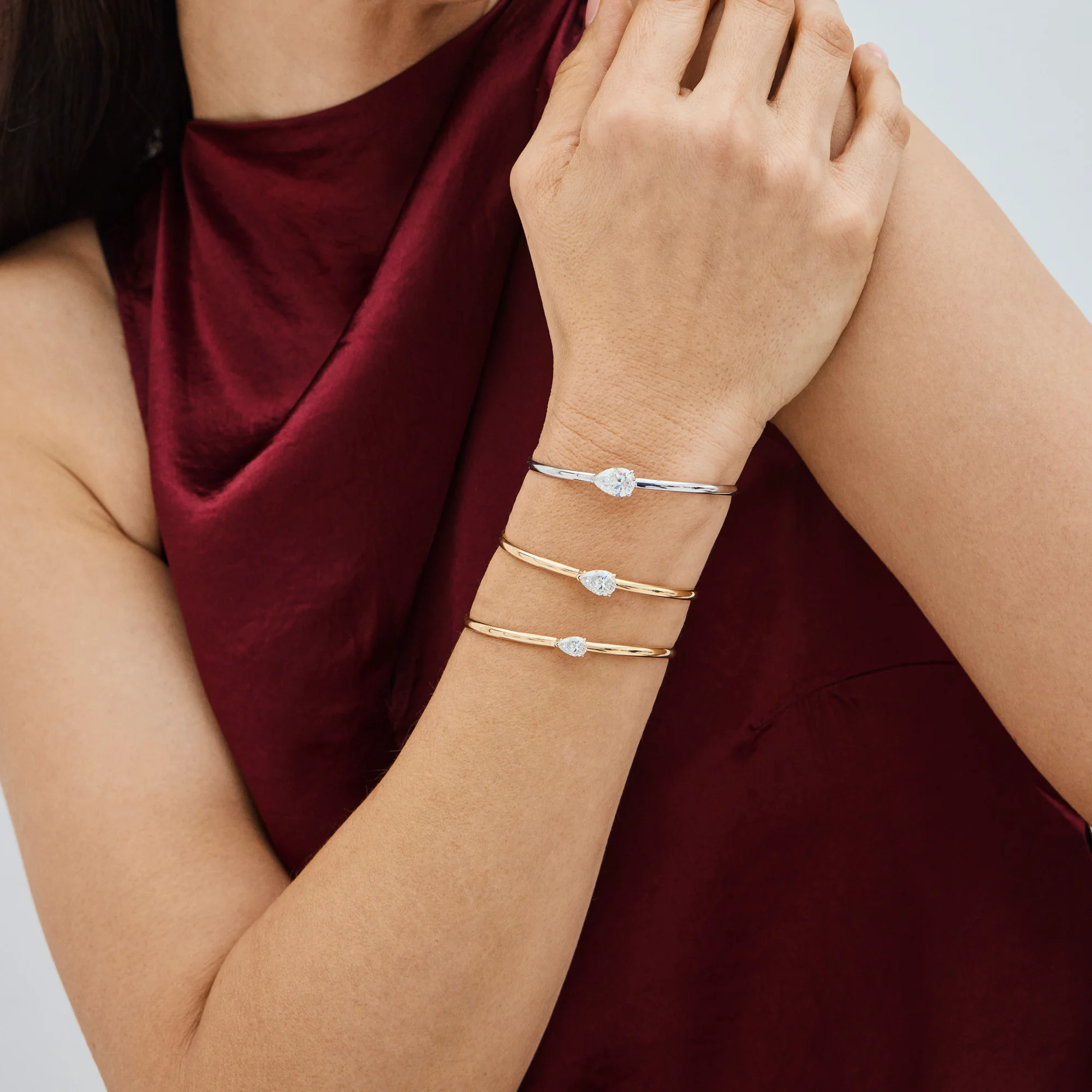 Charlotte Cuff Bangle (Pear) - Image 7